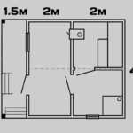 Баня 4х4 + терраса 1.5х4 из бруса - планировка